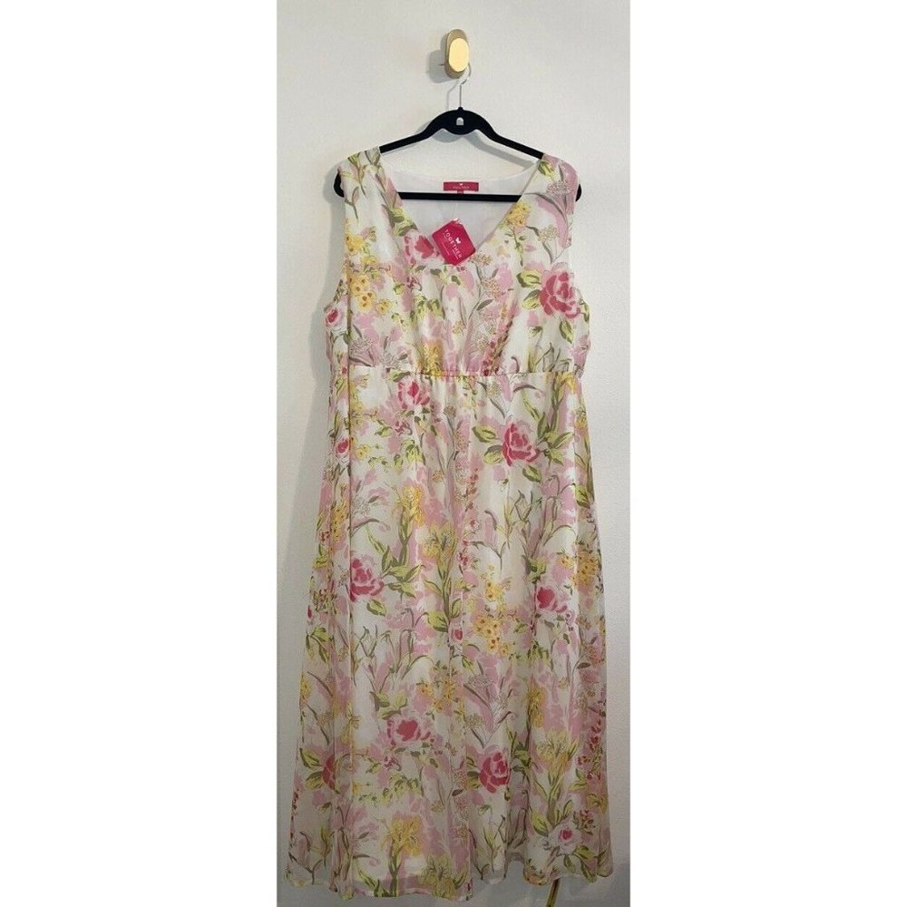 Together Womens Empire Waist Maxi Dress Full Length Floral Sleeveless US 20 New